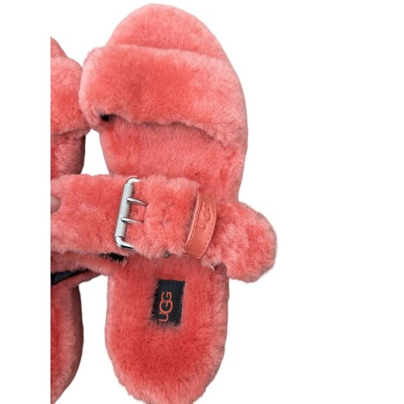 UGG Women's Fluffy Coral Slide Sandals With Adjustable Strap - Picture 2 of 3
